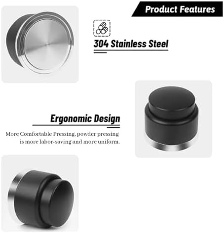 A49Z 1Pcs Coffee Tamper Hammer Coffee Accessories With Calibrated Spring Loaded 304 Stainless Steel Espresso Fittings - Image 3