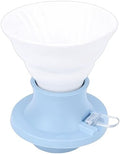 Pour Over Coffee Dripper, Ceramic Immersion Filter, Heat Proof Coffee Maker with Sturdy Silicone Base, Ideal for Manual Brewing, 1-2 Cup Capacity (Blue) by OPPWONG