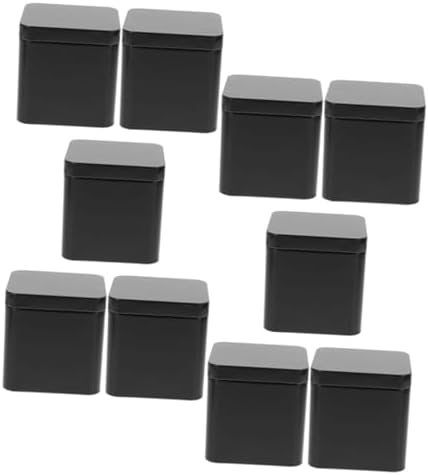 Healifty 20pcs Portable Metal Tin Square Tea Containers Stackable Loose Leaf Tea Tins for Easy Storage Organization for Home Office and Tearoom Use - Image 7