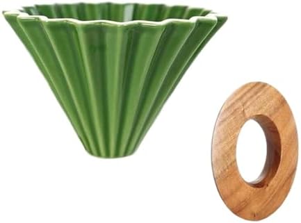 Ceramic Hand Brewing Coffee Dripper Pour Over Maker Handmade Origami Filter Cup Flower Shape Funnel Drip Cafe(Color 9,3-4CUP) by Unknown