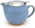 Zero Japan Bee House Round Teapot For One, 15 Oz - Ceramic Tea Pot with Stainless Steel Lid and Infuser, Diswasher and Microwave Safe Tea Pots (Hydrangea Blue) by ZEROJAPAN