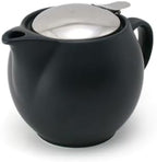 Zero Japan Bee House Round Teapot For One, 15 Oz - Ceramic Tea Pot with Stainless Steel Lid and Infuser, Smooth-Pour Spout, Diswasher and Microwave Safe Tea Pots (Noble Black) by ZEROJAPAN