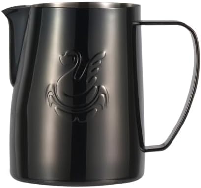 Milk Frother Cup Stainless Steel Espresso Coffee Making Cup Milk Jugs Latte Art Swan Frothing Pitcher Coffeeware(600ml,Silver) - Image 2