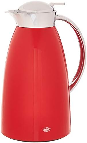 Alfi Gusto 1.0 L Glass Vacuum Lacquered Metal Thermal Dispenser Carafe, Red, One Size (AG1900RD2) by Unknown