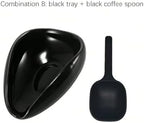 Compatible for Coffee Beans Dosing Measuring Tray White Porcelain Coffee Tea Leaves Measuring Spoon Weighing Plate Tea Dispenser(B) - Image 2