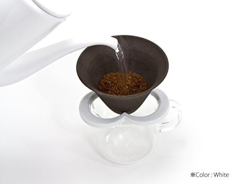 Ceramic Paperless Permanent Coffee Filter/Dripper "Caffe hat"White - Image 2