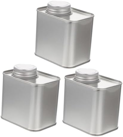 3pcs Airtight Coffee and Tea Canisters Square Tin Storage Jars for Sugar Loose Leaf Tea and Coffee Powder Moisture Secure Lids by MOLUCKFU