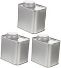 3pcs Airtight Coffee and Tea Canisters Square Tin Storage Jars for Sugar Loose Leaf Tea and Coffee Powder Moisture Secure Lids by MOLUCKFU