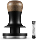 Flat Base Coffee Tamper 30Lbs Constant Pressure Calibrated Spring Loaded Tamper with Sound Feedback Self Adjustable Depth Auto Reset Espresso Tamper with 304 Stainless Steel Base by Unknown