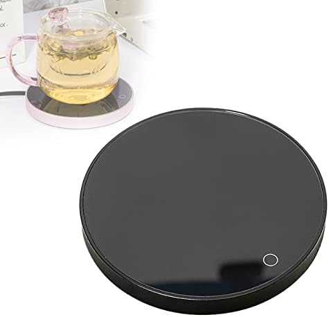 Electric Cup Warmer Temperature Control Smart Coaster with 2 Heating Modes, Coffee Mug Warmer with Auto-Off Timer, Enlarged Waterproof Beverage Heating Plate, Warm Gift for Your Love,Black by Unknown