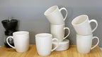 11 Ounce Porcelain Mugs, Set of 6 Coffee Mugs for Tea, Milk, Hot Cocoa, White - Image 6