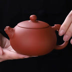 Tea Pots For Loose Tea 200mL-300mL Household Teapot Handmade Cinnabar Mud Single Pot Teapot Tea Room Tea Set Kettle Teapot Xishi Teapot Tea Infuser Pot - Image 7