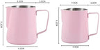 Milk Frother Cup Stainless Steel 350/600ML Coffee Milk Frothing Pitcher Jug 304 Stainless Steel Latte Cup, With Scale Frother Utensils(Orange 350ML 1Pcs) - Image 4
