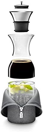 EVA SOLO Fridge Carafe | Scandinavian Design | 1 Litre | Borosilicate Glass, Stainless Steel, Silicone | Dishwasher Safe | 100% Drip - Nordic Blue Woven 1.0 Litre - Image 2