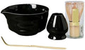 Ceramic matcha agitator, Matcha Whisk and Bowl Tea Set 4pcs Box with(Black) by Unknown