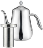 predolo Gooseneck Tea Kettle with Lid Controlled Stream Stainless Steel Pour Over Coffee Teapot with Strainer Stovetop for Kitchen, 1550ml by Unknown
