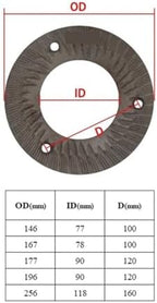 2Pcs Wet And Dry Grinder Iron Disc For Pulverizer Cereal Grain Crushing Commercial Corn Grinding Pellets Wheat Milling Machine(B180-OD16.7cm) - Image 4