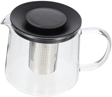 Alipis Glass Teapot with Removable Infuser Borosilicate Tea Kettle for Loose Leaf Brewing Ergonomic Handle for Home and Office Use by Alipis