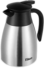 Tiken 34 Oz (1 L) Stainless Steel Thermal Coffee Carafe and French Press Coffee Maker, Silver - Image 2