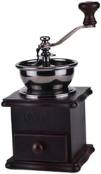 Manual Coffee Bean Hand Grinder Wooden Burr Mill for Grain by COOLHIYA