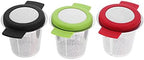 Tea Filters Stainless Steel Reusable Tea Infuser Basket Fine Mesh Strainer With Handles Lid and Coffee Filters for Loose Leaf(Green) - Image 2
