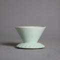 V60 Ceramic Coffee Dripper,Single Cup Light Green Ceramic Coffee Dripper,Resuable Coffee Filter for Coffee,Travel,Camping ACMD05 by Auerhceram