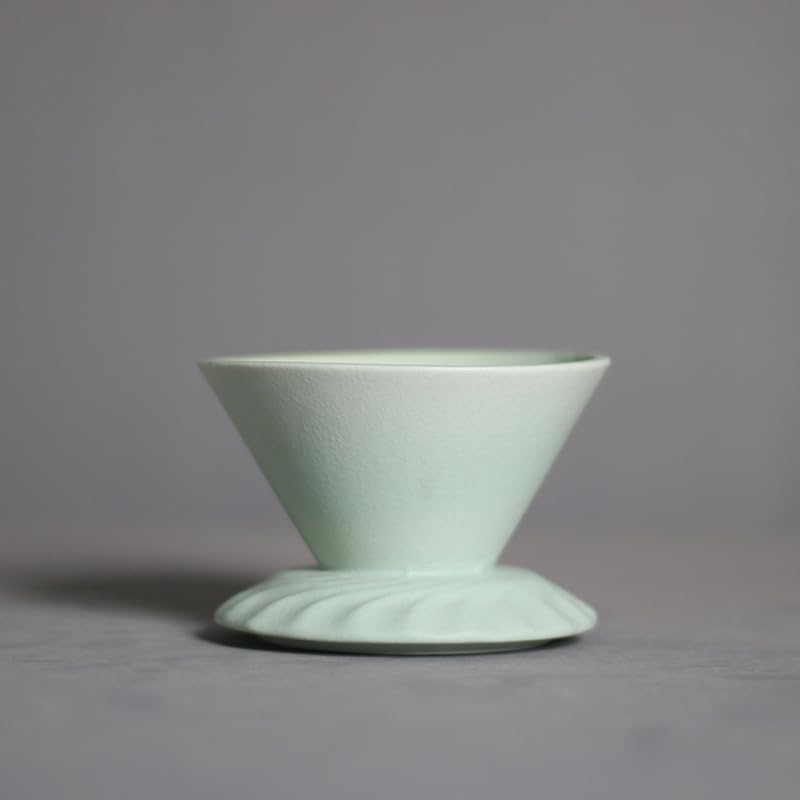 V60 Ceramic Coffee Dripper,Single Cup Light Green Ceramic Coffee Dripper,Resuable Coffee Filter for Coffee,Travel,Camping ACMD05 by Auerhceram