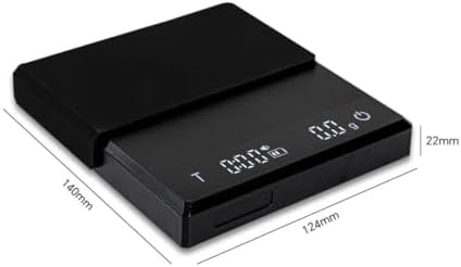 Coffee Scale Espresso Scale Digital Scale Kitchen Scale with Timer and Precision for Accurate Rechargeable Compact Silicone Suitable for Manual Espresso Dialing Recipe Testing, Black - Image 2