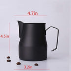Small Household Milking Cylinder Stainless Steel Rose Cup Milk Cylinder Milking Artifact Coffee Rose Cup Milk Foam Cup Milk jug (Size: B) (D) - Image 5