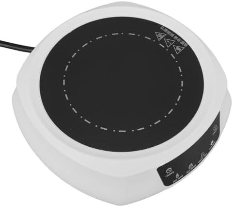 Electric Mini Stove, Portable 800W Hot Plate Electric Ceramic Stove for Boiling Water Making Tea Coffee (White) - Image 5