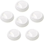 Aspire 60 PCS Silicone Drinking Lid, Reusable Coffee Cup Covers/Lids (Fits Cup Rim 3.46-3.62 Inches / 8.8-9.2cm), Microwave & Dishwasher Safe - White by Unknown