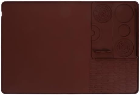 Large Silicone Coffee Mat with Removable Tamper Pad 22.8x15.7 Inch by PHENOFICE