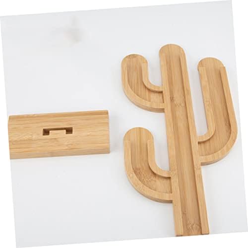 Creative Cactus Coffee Capsule Holder Rack, Bamboo Desktop Stand - Image 5