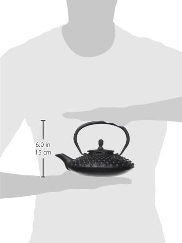 M.V. Trading New Star International T8100 Cast Iron Mocha Tea Set with Trivet, 27 oz, Black - Image 2
