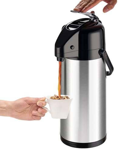 PARACITY Coffee Carafe With Pump, Stainless Steel Airpot Drink Dispenser by PARACITY