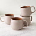 Ava Nord Small Stoneware Ceramic Coffee Mugs Set of 4-6 oz - Rose Sand by AvaNord