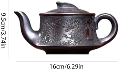 Tea Kettle Retro Original Ore Purple Sand Pot Red Clay Hand-carved Dragon Teapot Ceramic Tea Infuser - Image 2
