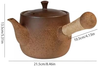 Tea Pots For Loose Tea Chinese Style Ceramic Tea Maker With Side Handle For Making Tea Retro Large Mouth Carbon Stove For Making Tea Tea Infuser Pot - Image 2
