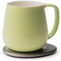 Ui+ Self-Heating Mug Set – Verde Green | 18 fl oz / 532 mL Ceramic Coffee & Tea Mug Set with Heating Pad by OHOM