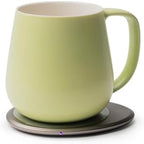 Ui+ Self-Heating Mug Set – Verde Green | 18 fl oz / 532 mL Ceramic Coffee & Tea Mug Set with Heating Pad by OHOM