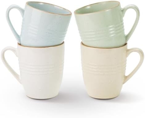 famiware Jupiter Coffee Mugs Set of 4, 13oz Coffee Mug Cups with Handle by Famiware