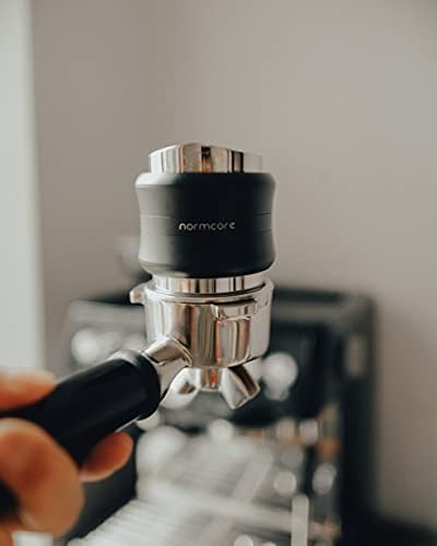 Normcore 53.3mm Coffee Distributor & Tamper - Dual Head Coffee Leveler Fits 54mm Breville Portafilters - Built-in Spring - Adjustable Depth, Black - Image 2