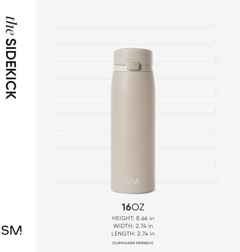 Simple Modern Ceramic Lined Insulated Coffee Tumbler | 16oz, Beige - Image 6
