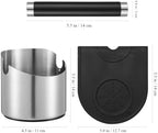 Cabilock Coffee Knock Box Grounds Container with Removable Knock Bar and Non-Slip Silicone Pad 4.52X4.33X4.33In for Home Cafe Bar Espresso Use - Image 4
