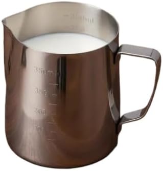 Milk Frother Cup Stainless Steel Coffee Milk Frothing Pitcher Stainless Steel Long Handle Eagle Spout Jug for DIY Latte Cappuccino Art Making(600ml) by Unknown