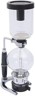 Vacuum Coffee Pot, 5 Cups(500ml), Siphon Syphon Coffee Maker, Borosilicate Glass, Stainless Steel, Black by FLYHERO