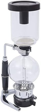 Vacuum Coffee Pot, 5 Cups(500ml), Siphon Syphon Coffee Maker, Borosilicate Glass, Stainless Steel, Black by FLYHERO