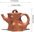 Tea Pots For Loose Tea Creative Tree Stump Tea Kettle Handmade Purple Clay Pot Office Tea Party Teapot Household Tea Set Tea Infuser Pot - Image 2