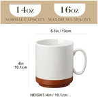 MALACASA 16oz Ceramic Coffee Mugs Set of 4, Multicolor - Image 2