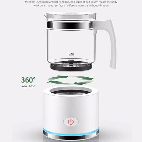 Electric Milk Frother with Temperature Control Hot Cold Foam Maker for Coffee, Latte, Hot Chocolate, Automatic Shut-Off, Detachable Design for Easy Cleaning - Image 3
